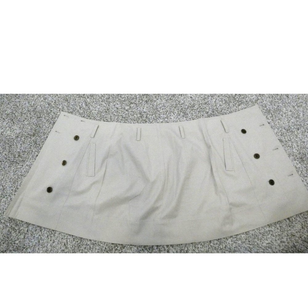 Tan Wrap Skirt, bebe, Fitted, Work School Casual, Buttons Pockets Womens size 4 - Picture 13 of 13